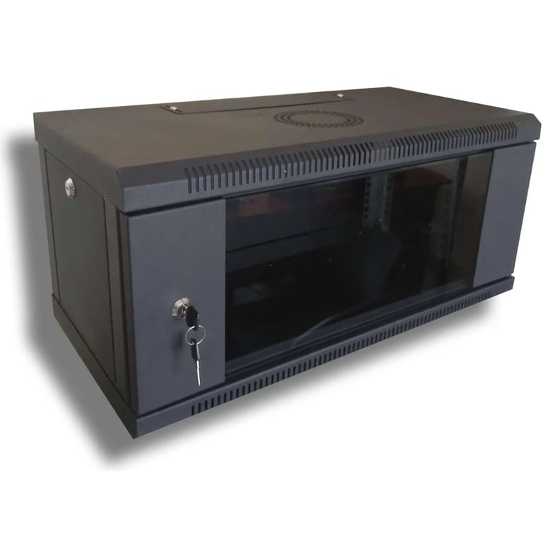 Шафа настінна Hypernet 4U 19" 600x350 (WMNC-350-4U-FLAT-BLACK) - фото 1