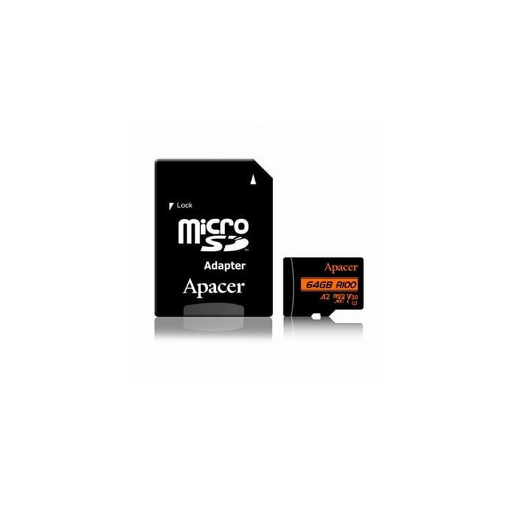 Карта пам’яті Apacer 64GB microSD class 10 UHS-I U3 (AP64GMCSX10U8-R)