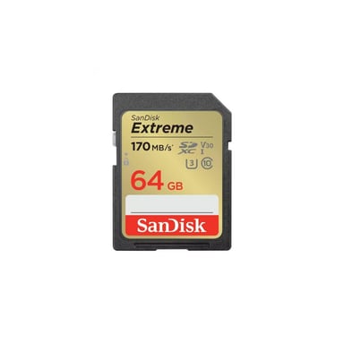Карта пам'яті SanDisk 64GB SD class 10 UHS-I U3 V30 Extreme (SDSDXV2-064G-GNCIN) - фото 1