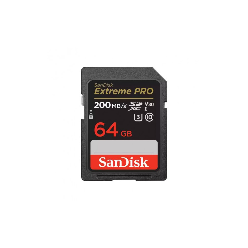 Карта пам'яті SanDisk 64GB SD class 10 UHS-I U3 V30 Extreme PRO (SDSDXXU-064G-GN4IN) - фото 1