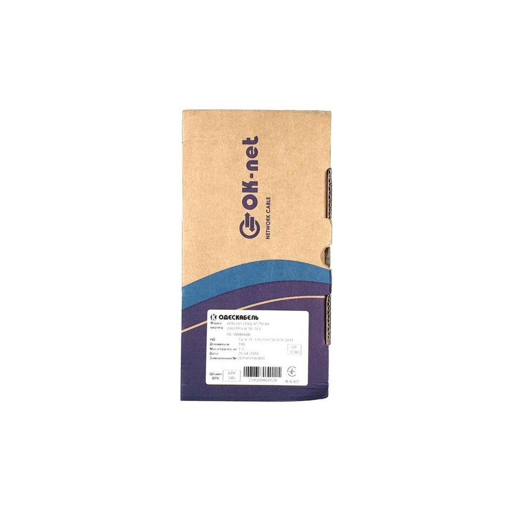 Кабель мережевий OK-Net UTP 100м cat.5e (U/UTP-cat.5E) (КПВ-ВП (100) 4х2х0,49 / 100) - фото 4 Кабель мережевий OK-Net UTP 100м cat.5e (U/UTP-cat.5E) (КПВ-ВП (100) 4х2х0,49 / 100) - фото 4