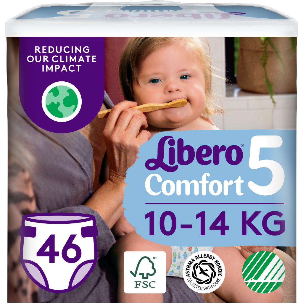 Підгузки Libero Comfort Розмір 5 (10-14 кг) 46 шт (7322541756936) - фото 1 Підгузки Libero Comfort Розмір 5 (10-14 кг) 46 шт (7322541756936) - фото 1
