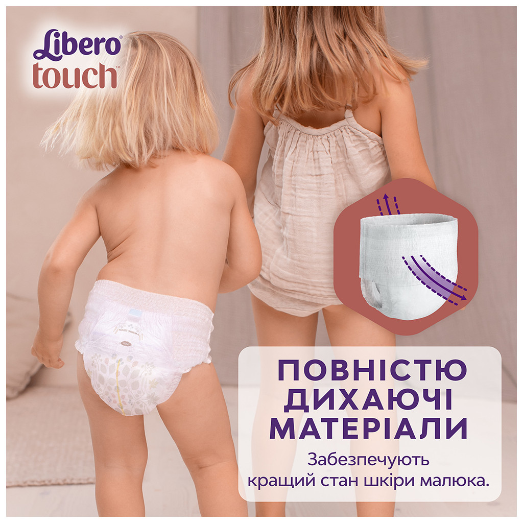 Підгузки Libero Touch Pants Розмір 3 (5-9 кг) 36 шт (7322541739472) - фото 4 Підгузки Libero Touch Pants Розмір 3 (5-9 кг) 36 шт (7322541739472) - фото 4