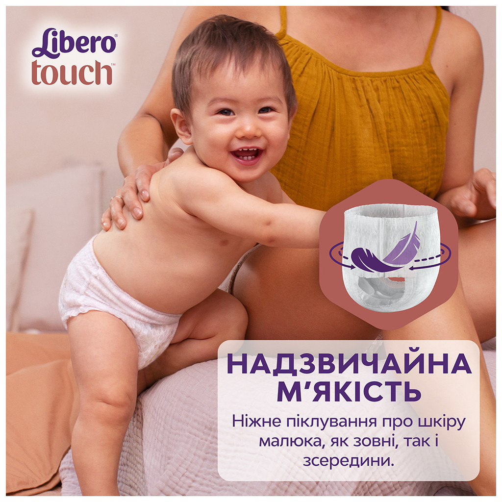 Підгузки Libero Touch Pants Розмір 3 (5-9 кг) 36 шт (7322541739472) - фото 5 Підгузки Libero Touch Pants Розмір 3 (5-9 кг) 36 шт (7322541739472) - фото 5