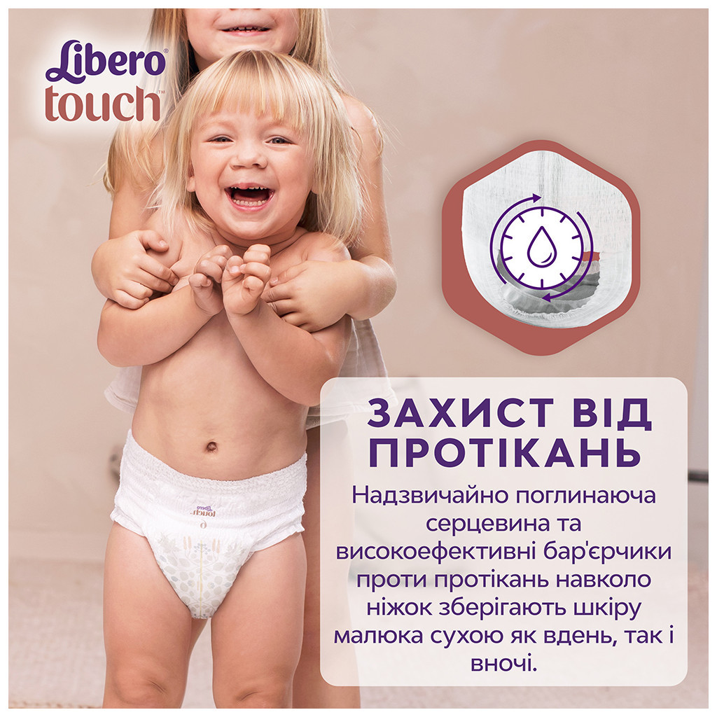 Підгузки Libero Touch Pants Розмір 3 (5-9 кг) 36 шт (7322541739472) - фото 6 Підгузки Libero Touch Pants Розмір 3 (5-9 кг) 36 шт (7322541739472) - фото 6