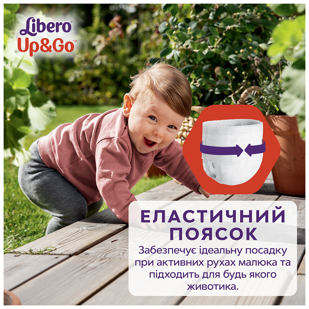 Підгузки Libero Up&Go Розмір 3 (5-9 кг) 46 шт (7322541742076) - фото 6 Підгузки Libero Up&Go Розмір 3 (5-9 кг) 46 шт (7322541742076) - фото 6
