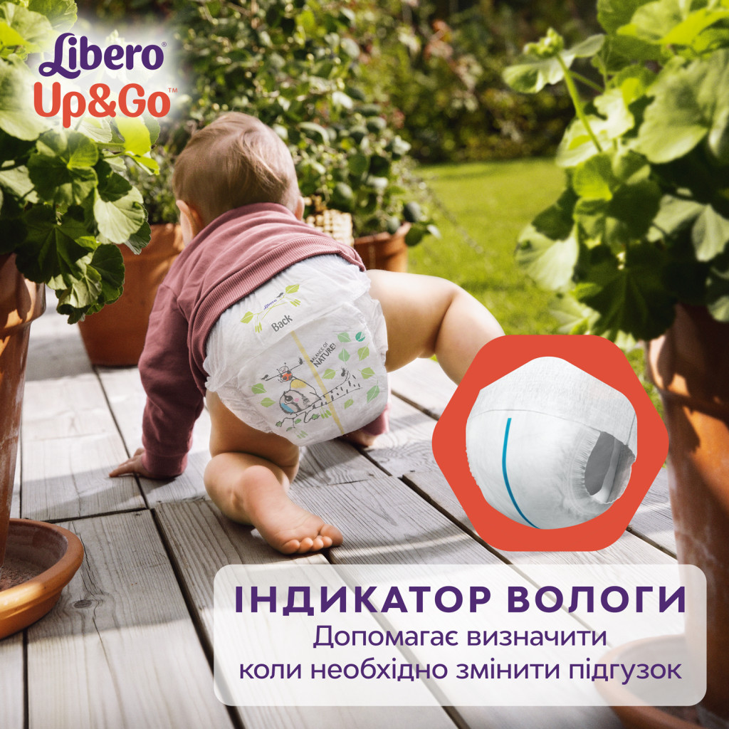 Підгузки Libero Up&Go Розмір 3 (5-9 кг) 46 шт (7322541742076) - фото 8 Підгузки Libero Up&Go Розмір 3 (5-9 кг) 46 шт (7322541742076) - фото 8