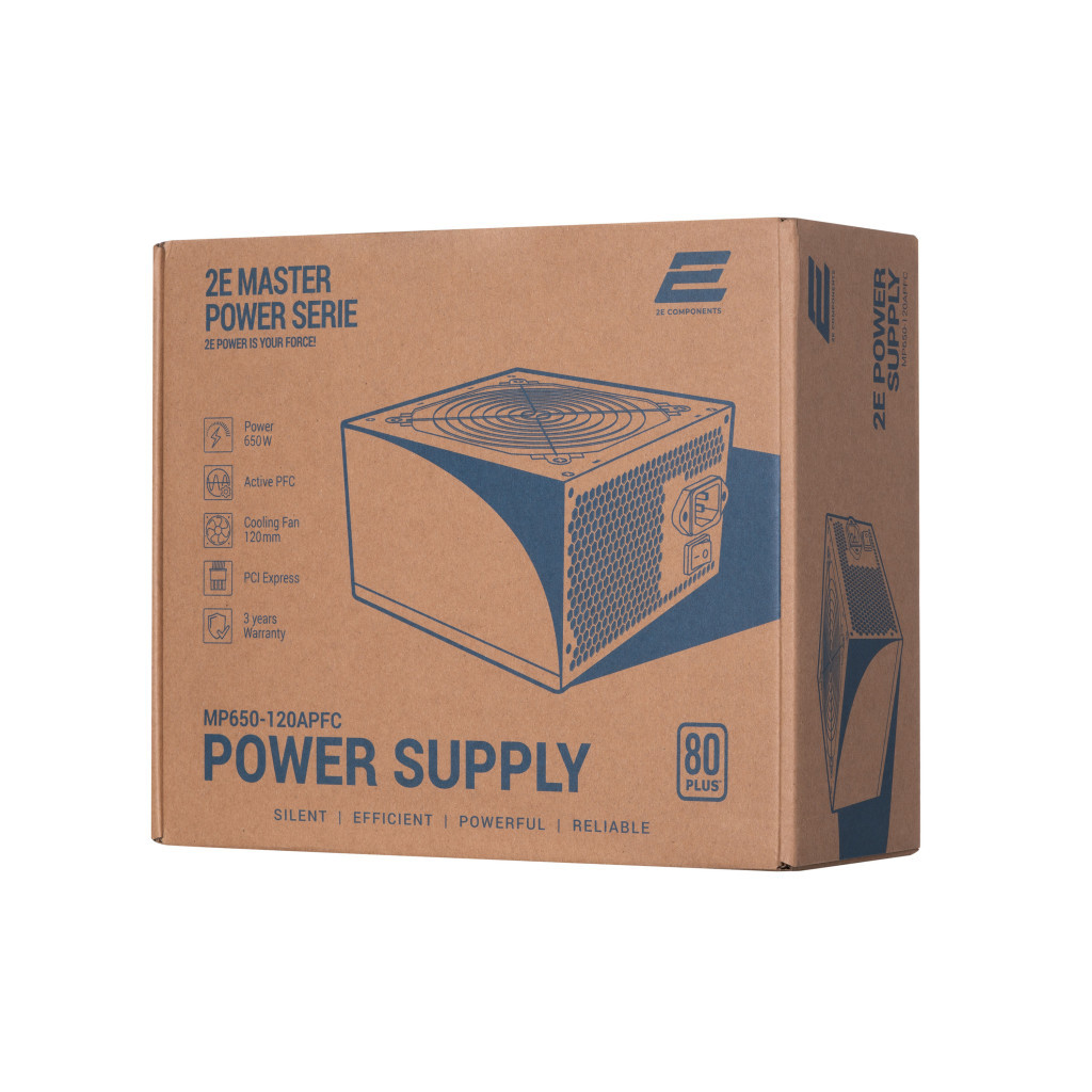 Блок живлення 2E MASTER POWER (650W), >80, 80+ White, 120mm, 1xMB 24pin(20+4), 1xCPU 8pin(4+4), 3xMolex, 5xSATA, (2E-MP650-120APFC) - фото 10 Блок живлення 2E MASTER POWER (650W), >80, 80+ White, 120mm, 1xMB 24pin(20+4), 1xCPU 8pin(4+4), 3xMolex, 5xSATA, (2E-MP650-120APFC) - фото 10