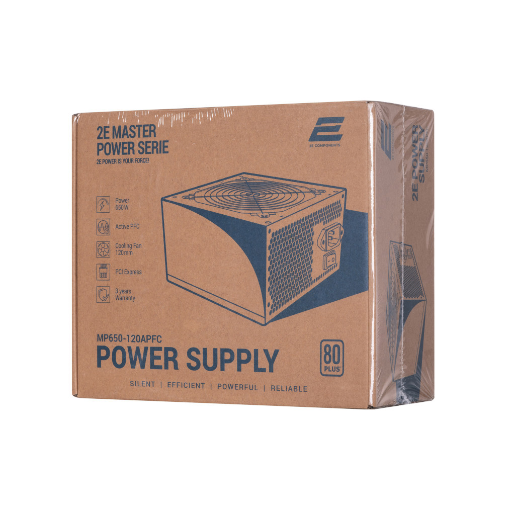 Блок живлення 2E MASTER POWER (650W), >80, 80+ White, 120mm, 1xMB 24pin(20+4), 1xCPU 8pin(4+4), 3xMolex, 5xSATA, (2E-MP650-120APFC) - фото 11 Блок живлення 2E MASTER POWER (650W), >80, 80+ White, 120mm, 1xMB 24pin(20+4), 1xCPU 8pin(4+4), 3xMolex, 5xSATA, (2E-MP650-120APFC) - фото 11