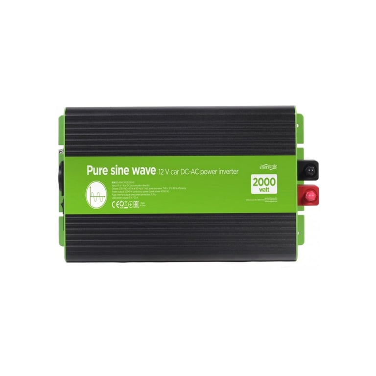 Автомобільний інвертор EnerGenie 12V/230V 2000W (4000W peak power) чиста синусоїда (EG-PWC-PS2000-01) - фото 3