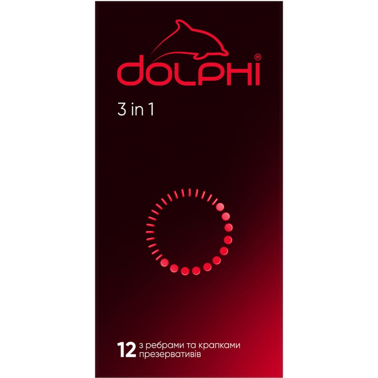 Презервативи Dolphi 3 in 1 12 шт. (4820144770890) - фото 1