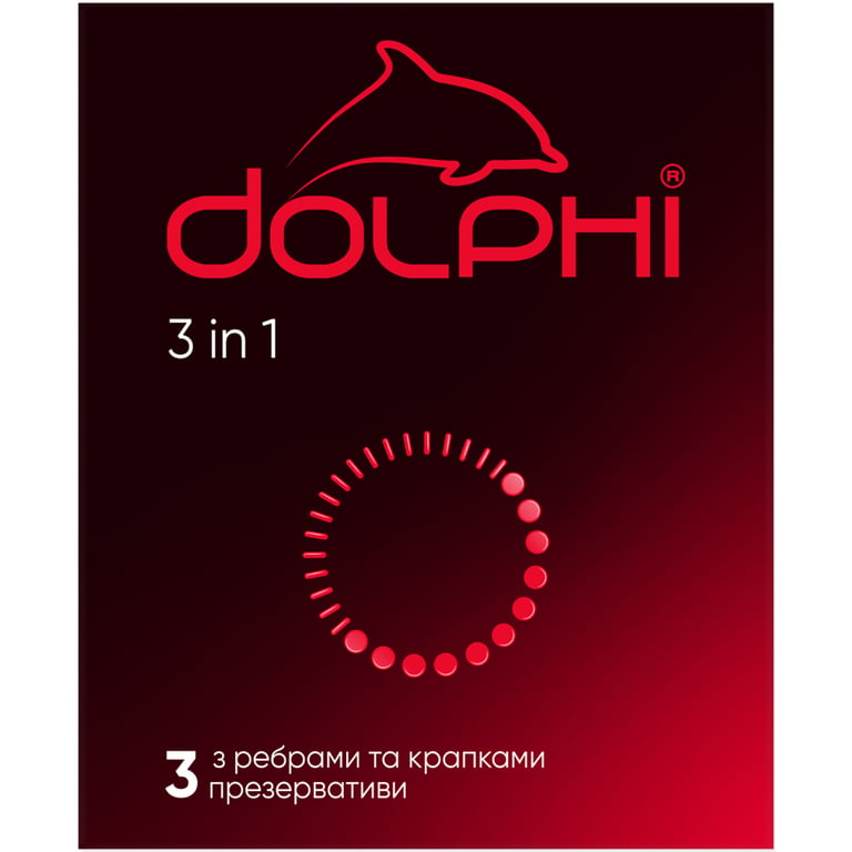 Презервативи Dolphi 3 in 1 3 шт. (4820144770579) - фото 1