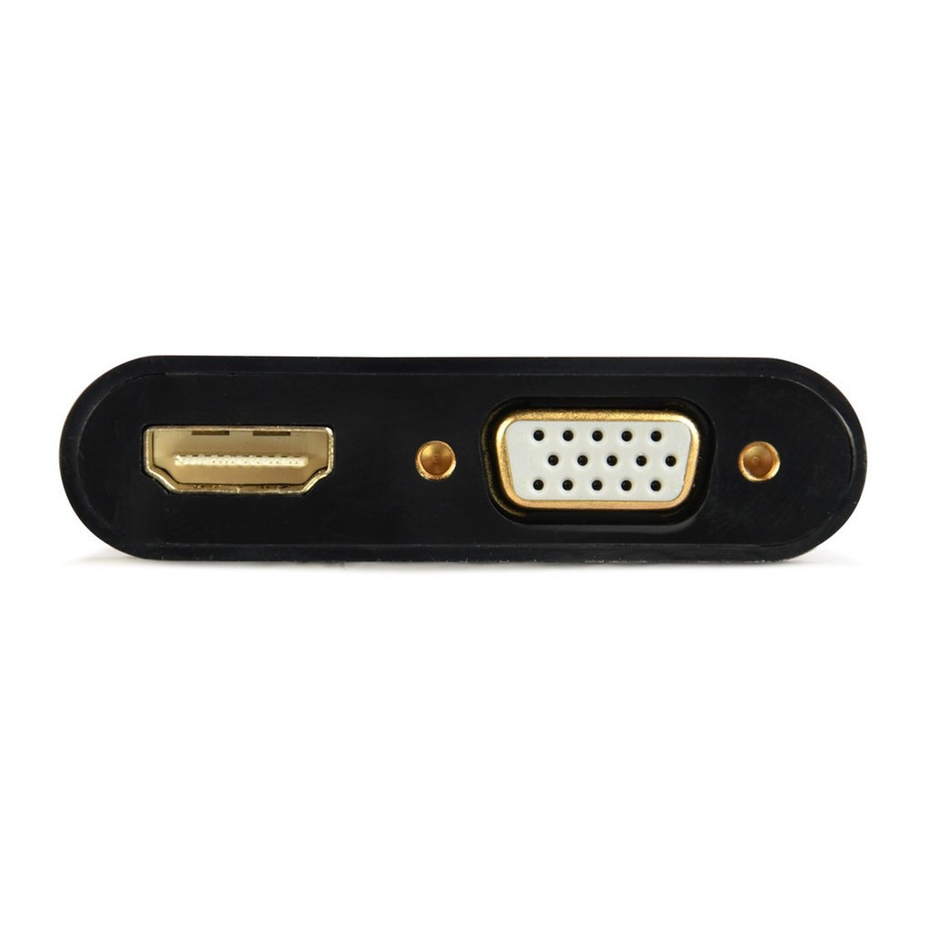 Перехідник Cablexpert HDMI to HDMI/VGA+audio 3.5mm (A-HDMIM-HDMIFVGAF-01) - фото 4 Перехідник Cablexpert HDMI to HDMI/VGA+audio 3.5mm (A-HDMIM-HDMIFVGAF-01) - фото 4