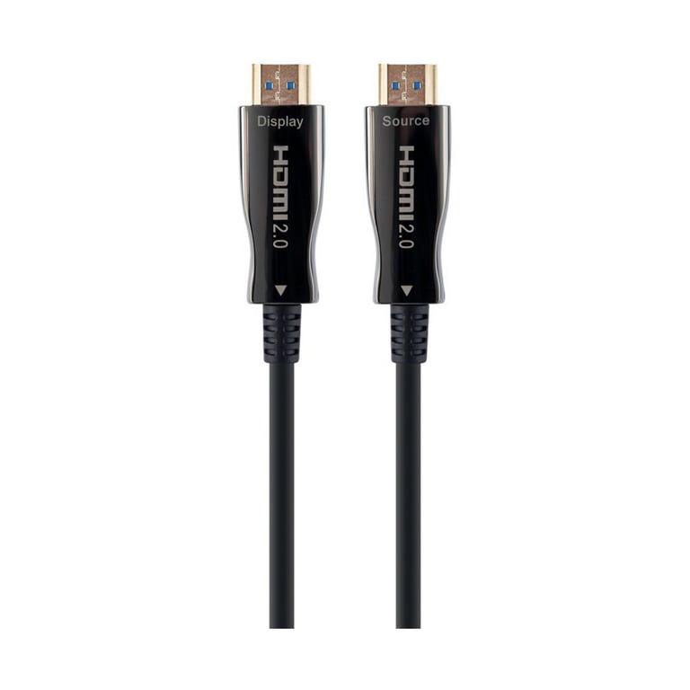 Кабель мультимедійний HDMI M to HDMI M 10.0m V2.0 AOC 4K60Hz gold Cablexpert (CCBP-HDMI-AOC-10M-02) - фото 1