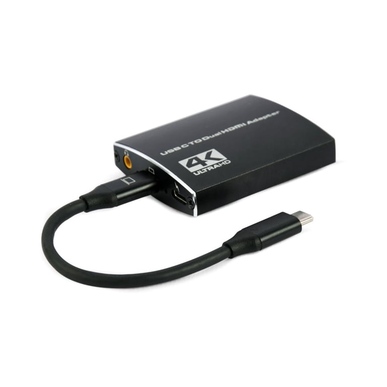Концентратор Cablexpert USB-C to 2 HDMI (2 ind. screens)/PD/Аudio 3.5mm (A-CM-HDMIF2-01) - фото 1