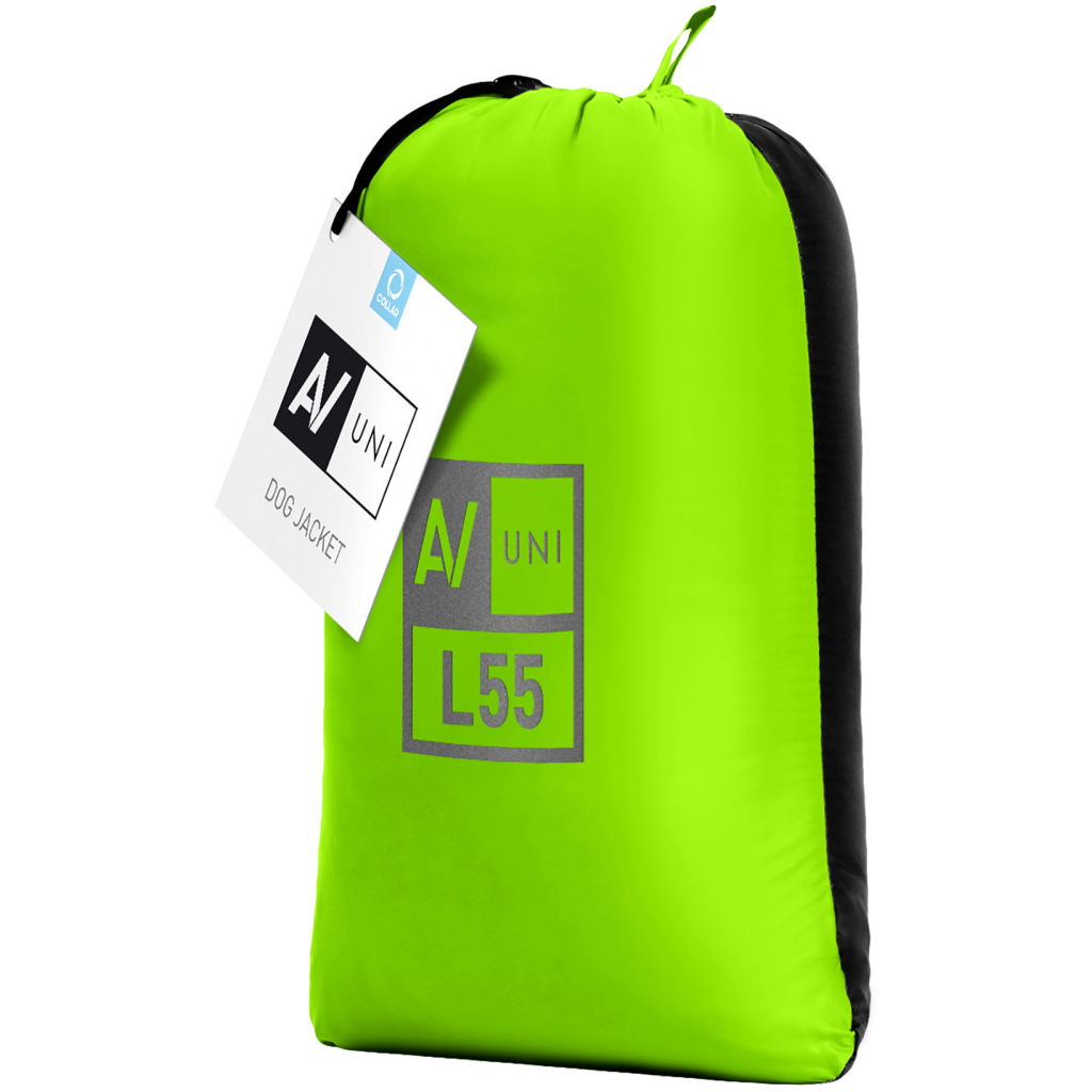 Курточка для тварин Collar AiryVest UNI двостороння M 48 салатово-чорна (2560) - фото 2 Курточка для тварин Collar AiryVest UNI двостороння M 48 салатово-чорна (2560) - фото 2
