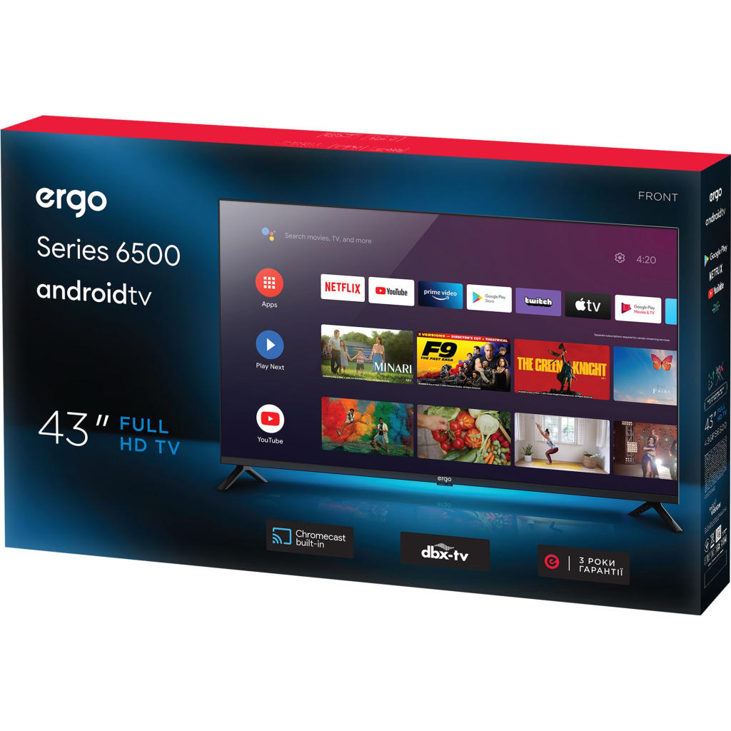 Телевізор Ergo 43GFS6500 - фото 6 Телевізор Ergo 43GFS6500 - фото 6
