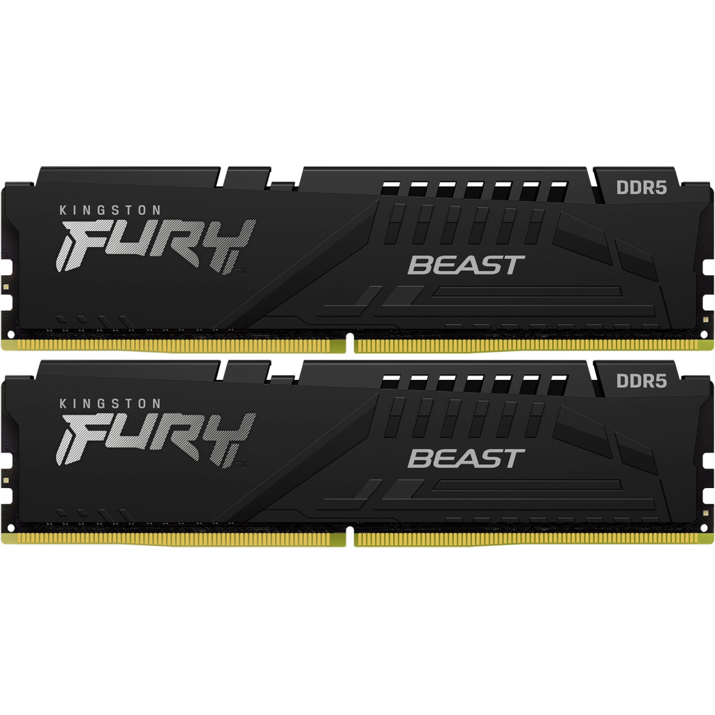 Модуль пам%27яті для комп%27ютера DDR5 64GB (2x32GB) 5600 MHz FURY Beast Black Kingston Fury (ex.HyperX) (KF556C40BBK2-64) Модуль пам%27яті для комп%27ютера DDR5 64GB (2x32GB) 5600 MHz FURY Beast Black Kingston Fury (ex.HyperX) (KF556C40BBK2-64)