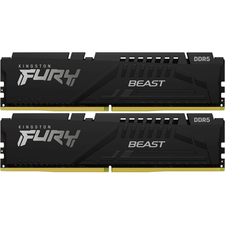 Модуль пам'яті для комп'ютера DDR5 64GB (2x32GB) 5600 MHz FURY Beast Black Kingston Fury (ex.HyperX) (KF556C40BBK2-64) - фото 1