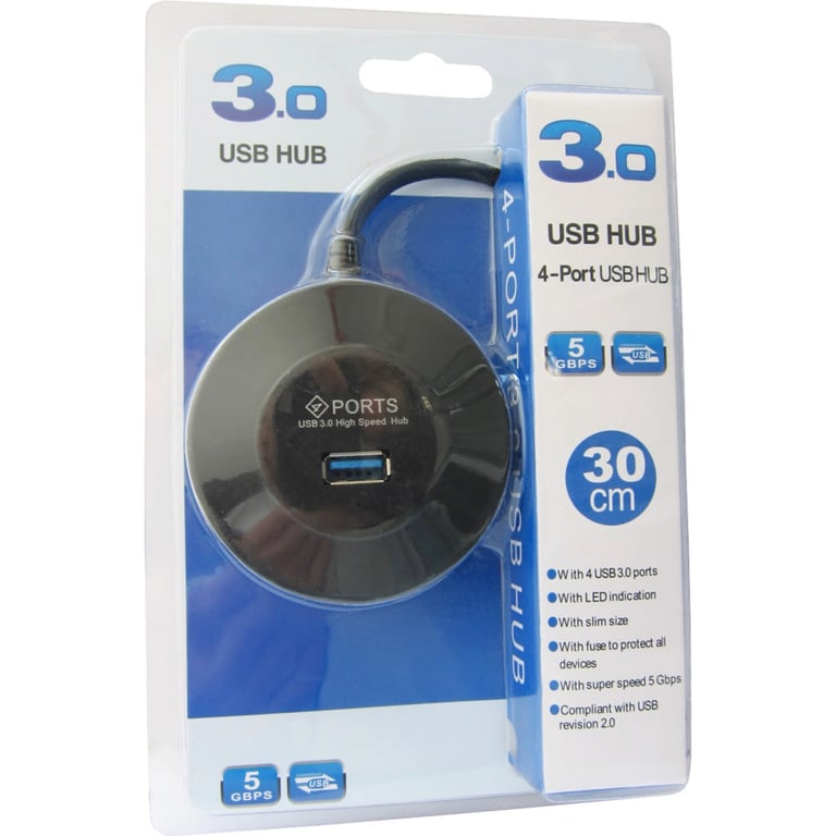 Концентратор Maiwo USB Type-A to 4х USB3.0 30cm (KH304-A) - фото 6