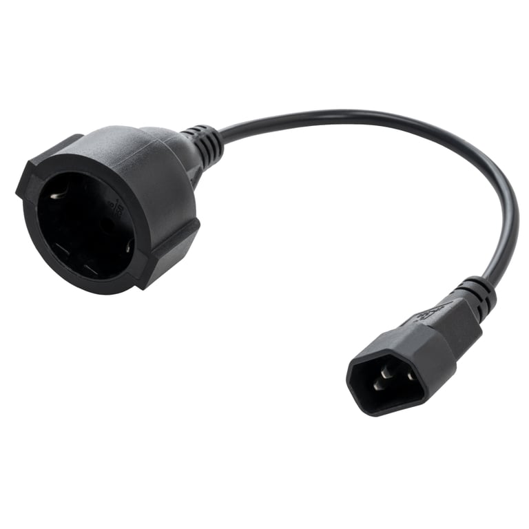 Кабель живлення C14 M to Schuko F 0.75mm2 Copper Vinga (VPCC14S75C) - фото 2