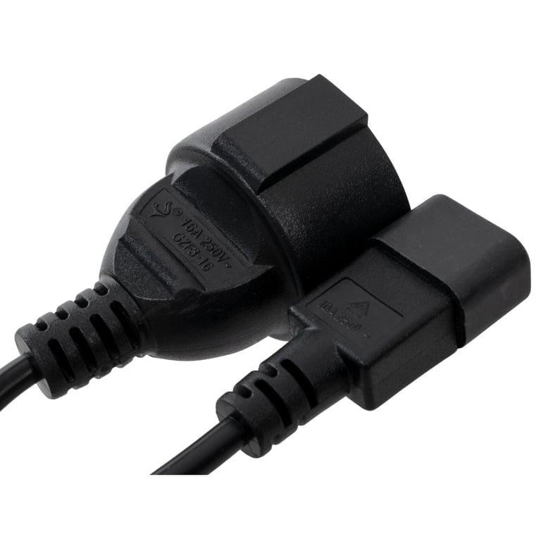 Кабель живлення C14 M to Schuko F 0.75mm2 Copper Vinga (VPCC14S75C) - фото 3