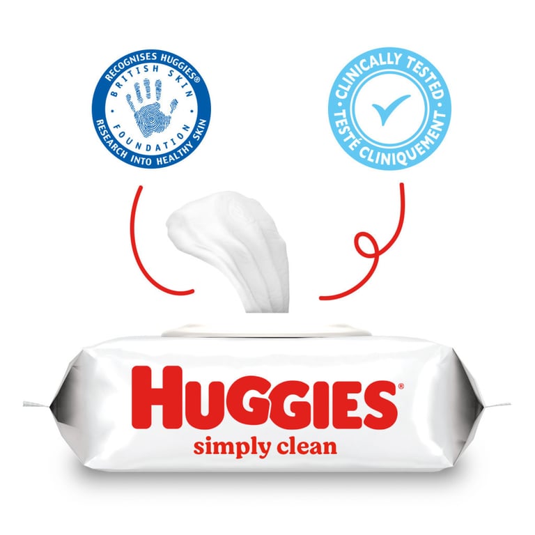 Дитячі вологі серветки Huggies Simply Clean 72 шт (5029053582238) - фото 4