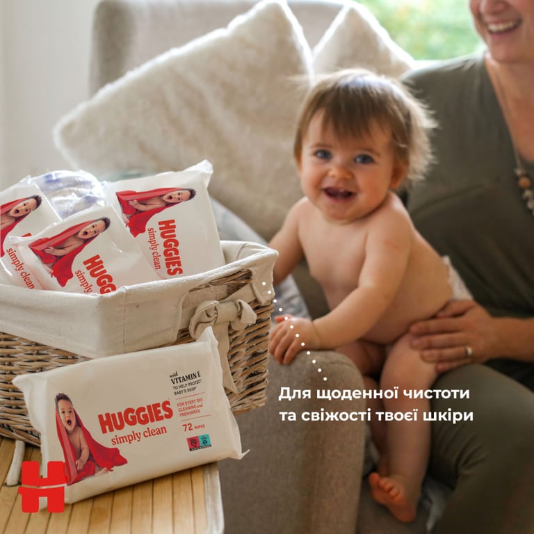 Дитячі вологі серветки Huggies Simply Clean 72 шт (5029053582238) - фото 9