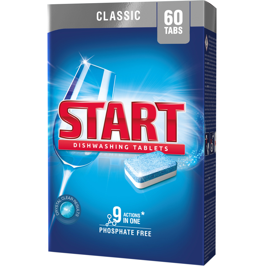 Таблетки для посудомийних машин Start Classic 60 шт. (4820207100046) Таблетки для посудомийних машин Start Classic 60 шт. (4820207100046)
