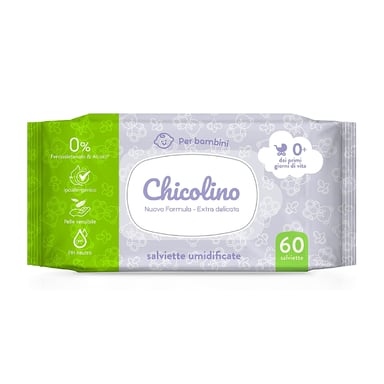 Дитячі вологі серветки Chicolino з перших днів життя 60 шт (4823098411765)