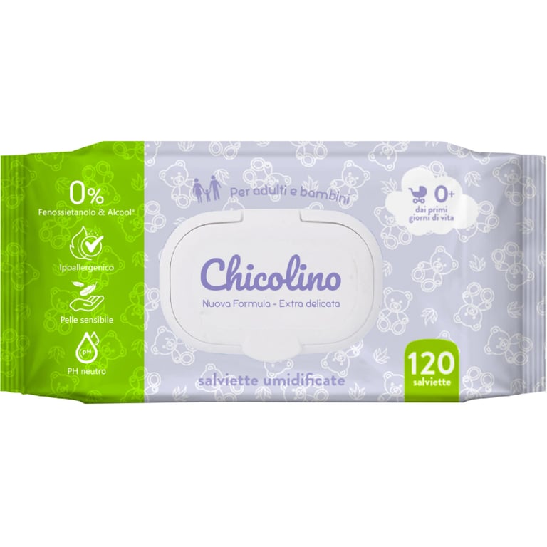 Дитячі вологі серветки Chicolino New 120 шт (4823098411772) - фото 1