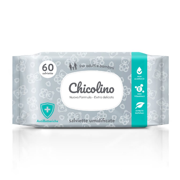 Дитячі вологі серветки Chicolino Антибактеріальні 60 шт (4823098407126) - фото 1