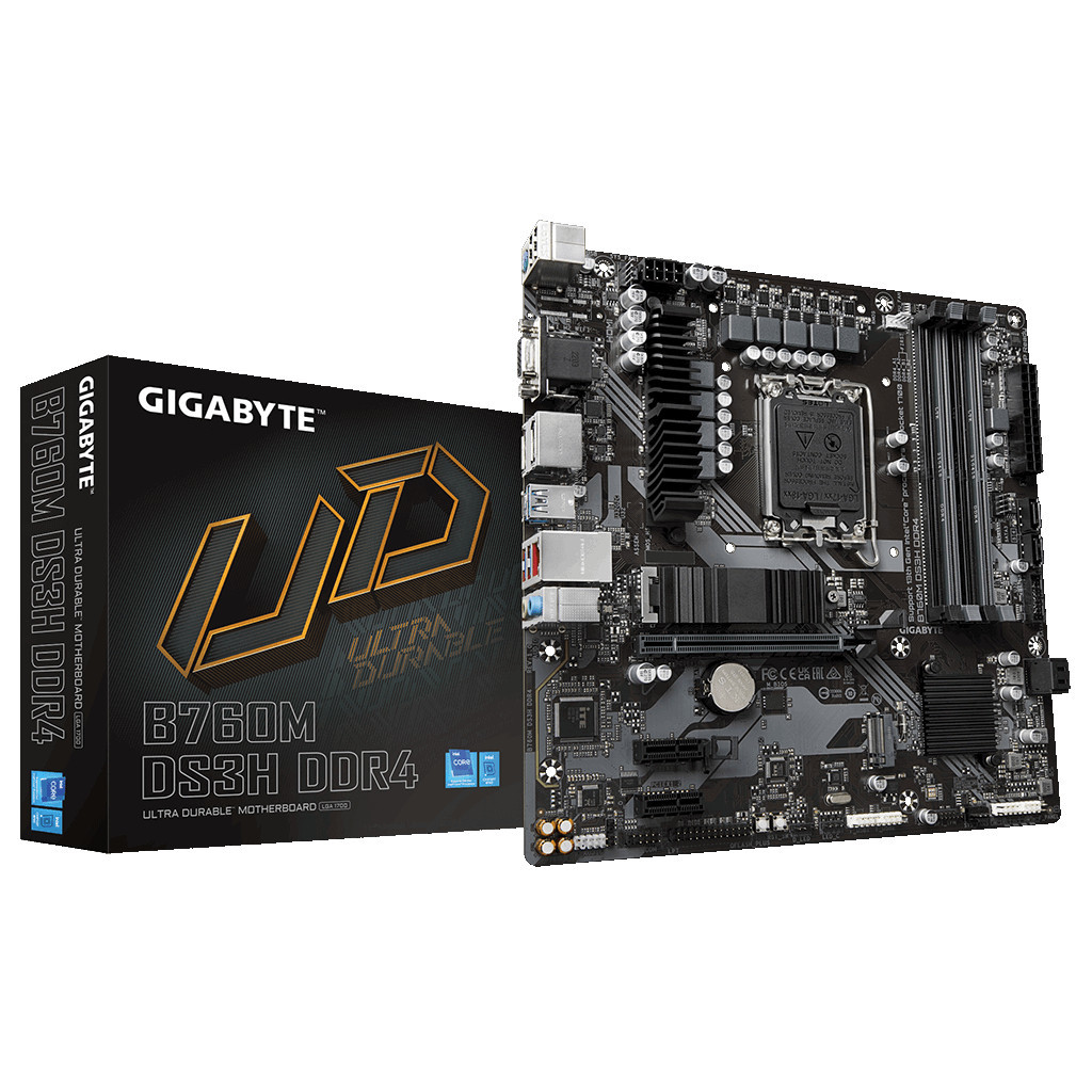 Материнська плата GIGABYTE B760M DS3H DDR4 - фото 2 Материнська плата GIGABYTE B760M DS3H DDR4 - фото 2