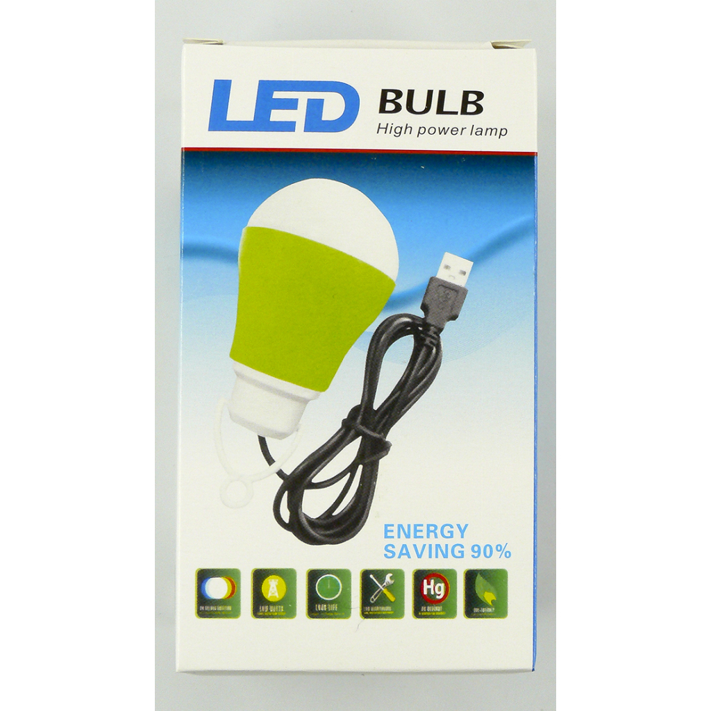 Світильник Dengos LED-BULB-5V5W-BLUE (USB з LED-лампочкою) - фото 1 Світильник Dengos LED-BULB-5V5W-BLUE (USB з LED-лампочкою) - фото 1