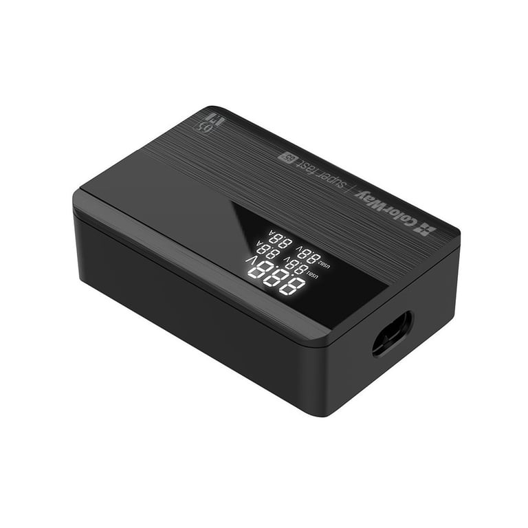 Зарядний пристрій ColorWay Power Delivery (2USB-A + 2USB TYPE-C) (65W) black (CW-CHS040PD-BK) - фото 4