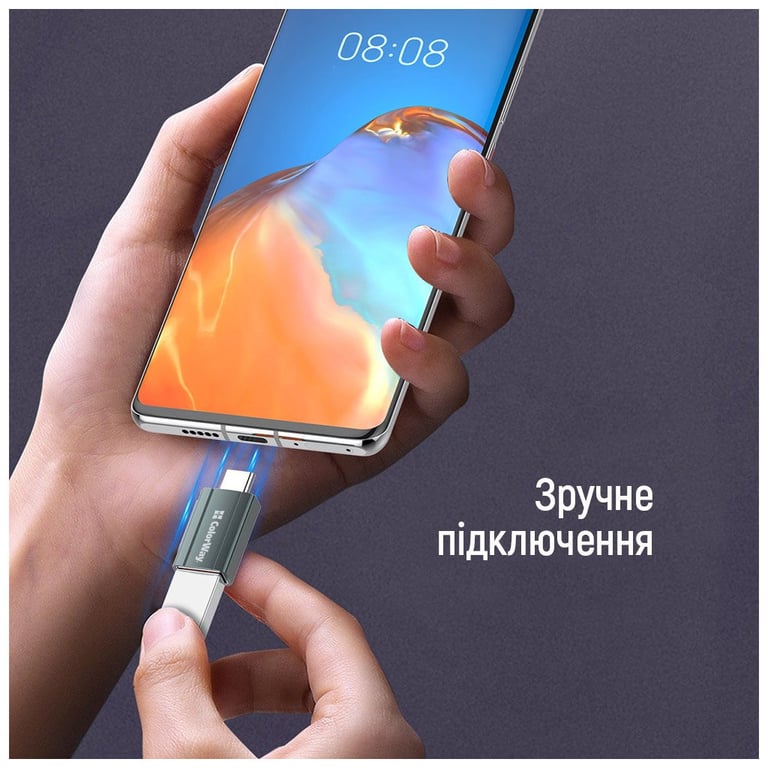 Перехідник USB-A toUSB-C ColorWay (CW-AD-AC) - фото 8