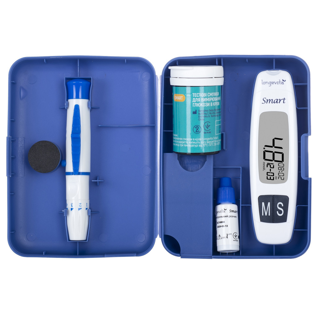 Глюкометр Longevita Smart Система для визначення рівня глюкози в крові + 50 тест-смужок (6662662) - фото 8 Глюкометр Longevita Smart Система для визначення рівня глюкози в крові + 50 тест-смужок (6662662) - фото 8