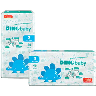 Підгузки Dino Baby Розмір 3 (4-9 кг) 46 шт (4823098410607) - фото 1