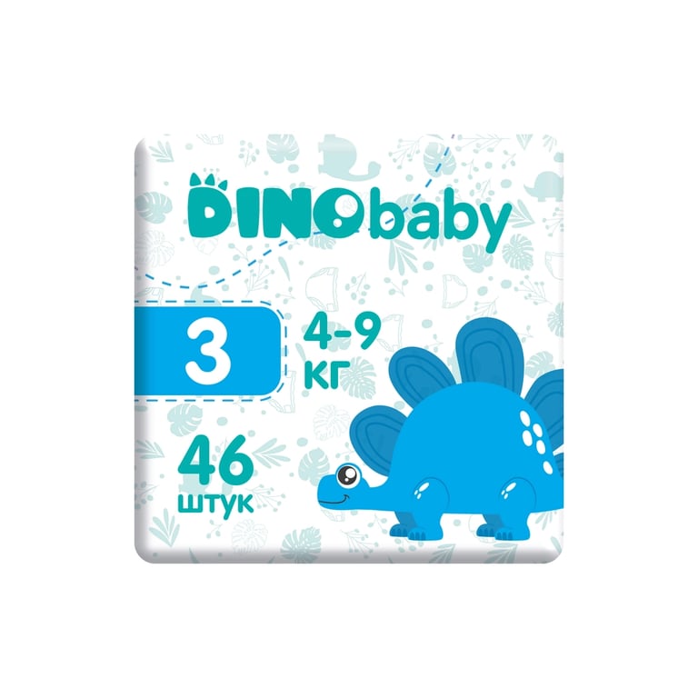Підгузки Dino Baby Розмір 3 (4-9 кг) 46 шт (4823098410607) - фото 2