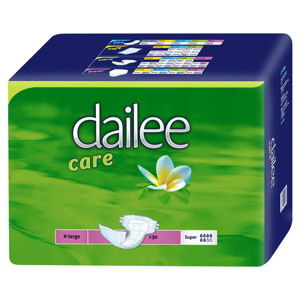 Підгузки для дорослих Dailee Care дихаючі Super Extra Large 30шт (8595611621864) Підгузки для дорослих Dailee Care дихаючі Super Extra Large 30шт (8595611621864)