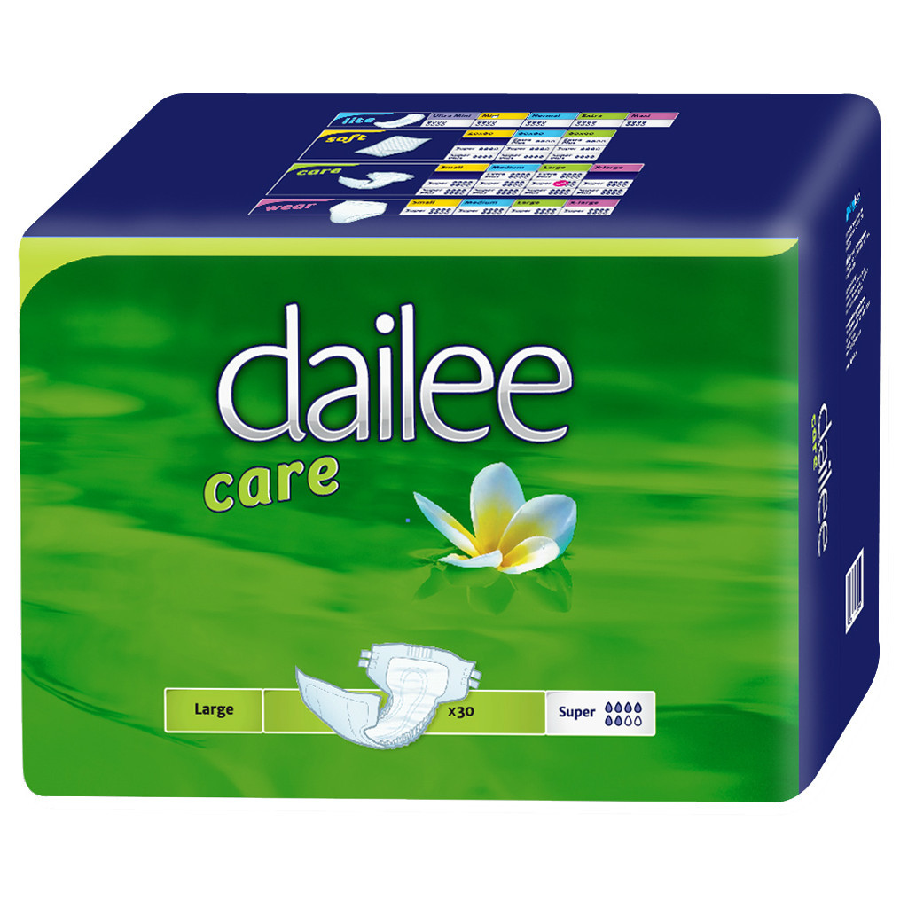 Підгузки для дорослих Dailee Care дихаючі Super Large 30 шт (8595611621840) - фото 1 Підгузки для дорослих Dailee Care дихаючі Super Large 30 шт (8595611621840) - фото 1