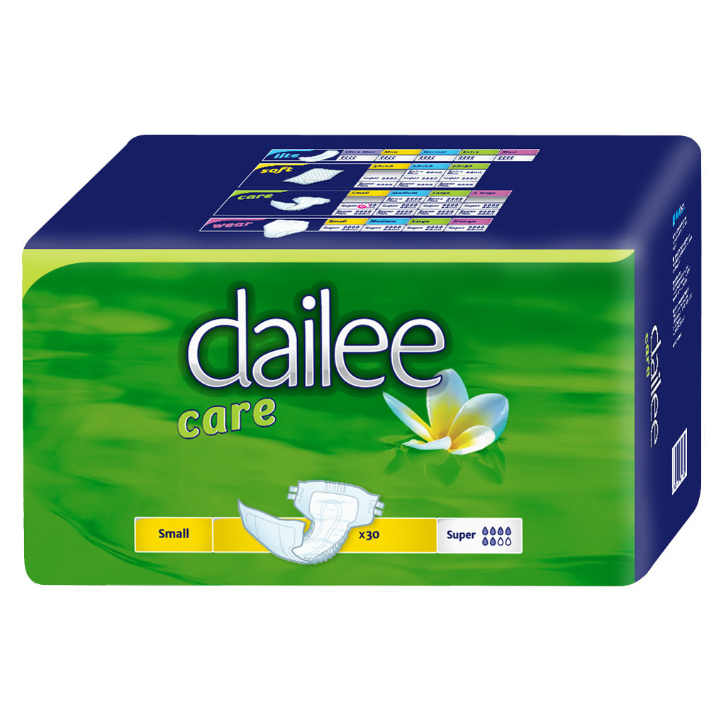 Підгузки для дорослих Dailee Care дихаючі Super Small 30 шт (8595611621802) - фото 1 Підгузки для дорослих Dailee Care дихаючі Super Small 30 шт (8595611621802) - фото 1