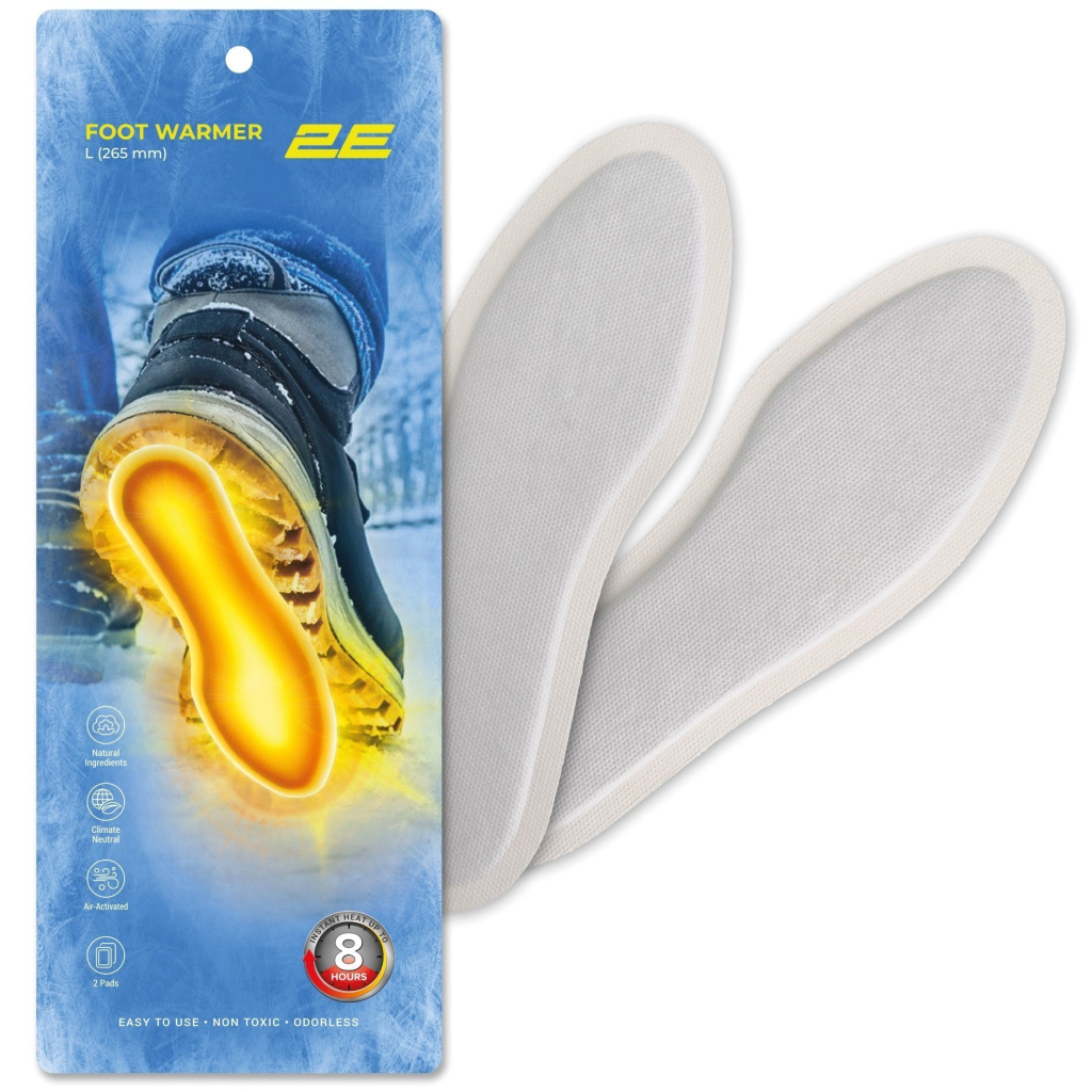 Хімічна грілка 2E для ніг розмір L (265 мм розмір 40-42) до 8 годин (2E-NAFW8L) Хімічна грілка 2E для ніг розмір L (265 мм розмір 40-42) до 8 годин (2E-NAFW8L)