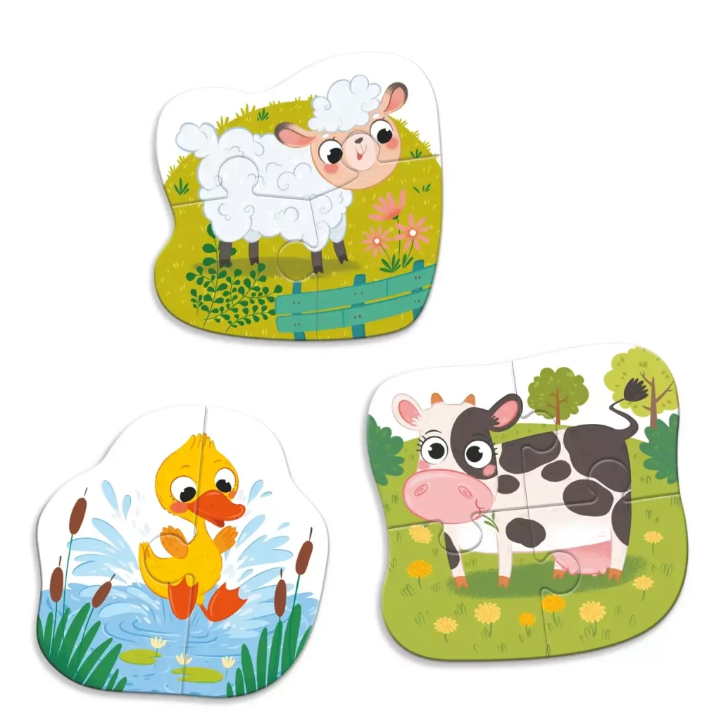 Пазл DoDo 3 в 1 Сільські тварини (300393) - фото 2 Пазл DoDo 3 в 1 Сільські тварини (300393) - фото 2