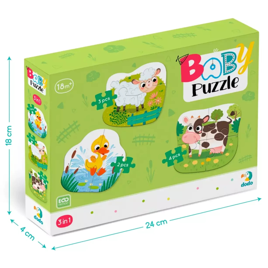 Пазл DoDo 3 в 1 Сільські тварини (300393) - фото 4 Пазл DoDo 3 в 1 Сільські тварини (300393) - фото 4