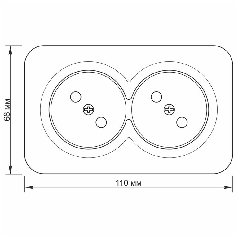 Розетка Videx BINERA IP20 зовнішня 2ая біла (VF-BNS22-W) - фото 4