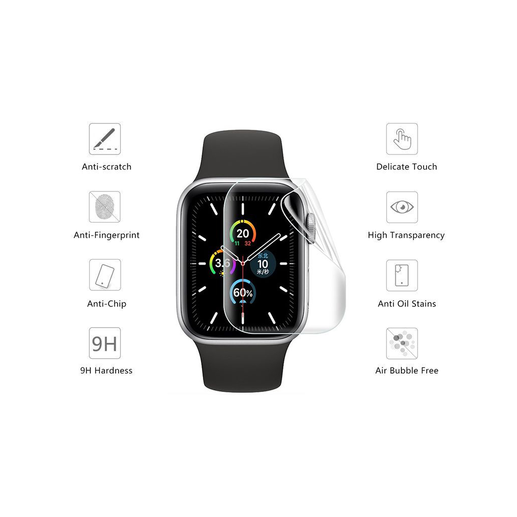 Плівка захисна Drobak Hydrogel Apple Watch Series 6 40mm (2 шт) (313147) (313147) - фото 2 Плівка захисна Drobak Hydrogel Apple Watch Series 6 40mm (2 шт) (313147) (313147) - фото 2