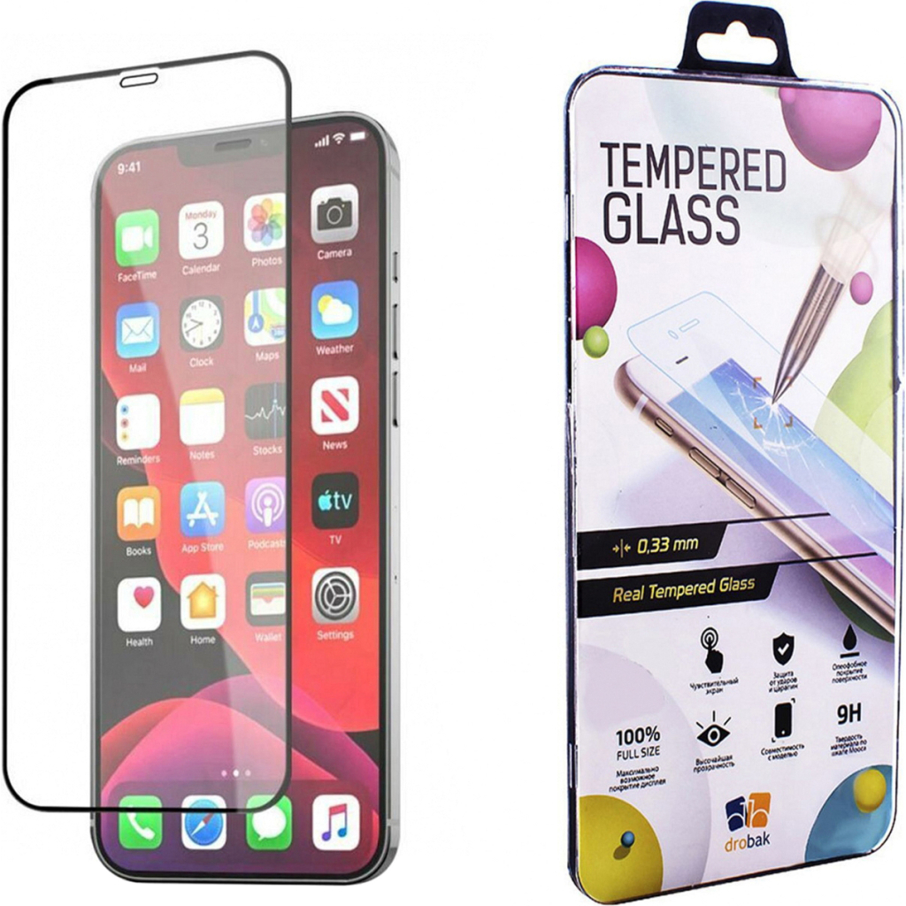 Скло захисне Drobak Apple iPhone 13 mini Frame A+ (606046) - фото 1