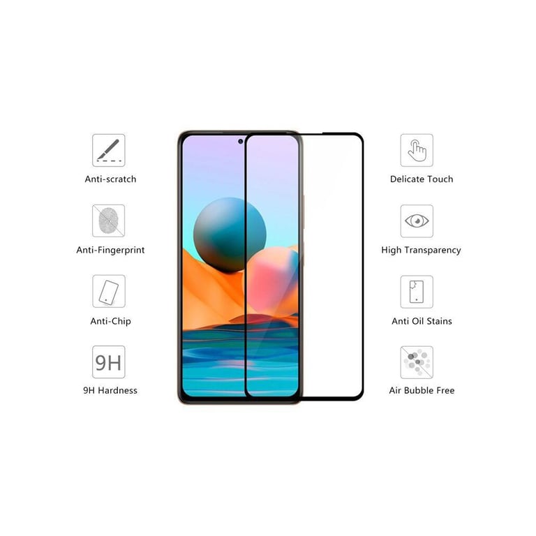 Скло захисне Drobak Xiaomi Redmi Note 10 Pro Black Frame A+ (494923) - фото 2