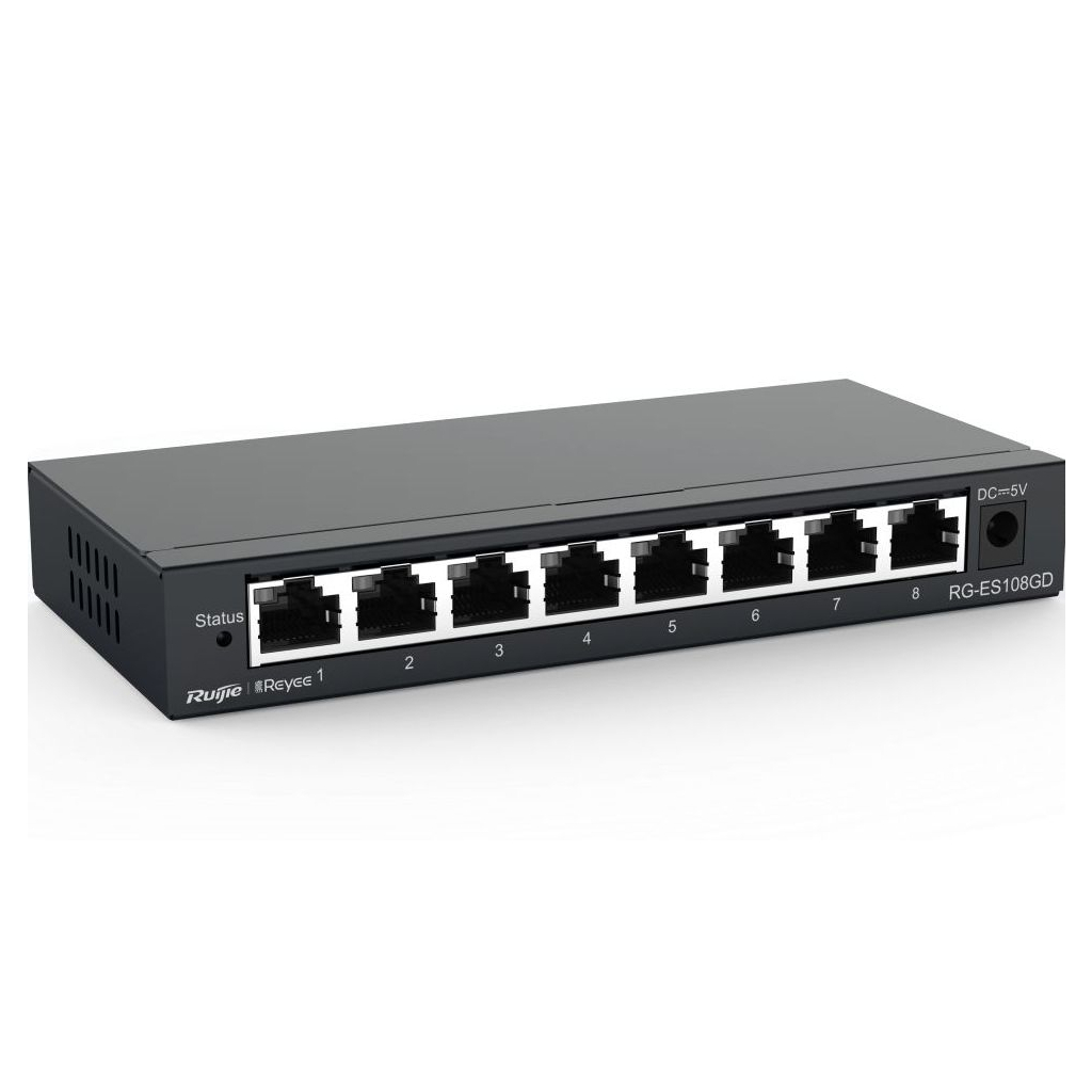 Комутатор мережевий Ruijie Networks RG-ES108GD - фото 3 Комутатор мережевий Ruijie Networks RG-ES108GD - фото 3